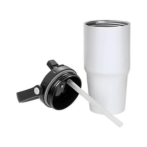 Kubek turystyczny 600 ml z Twoim nadrukiem - wygodny uchwyt