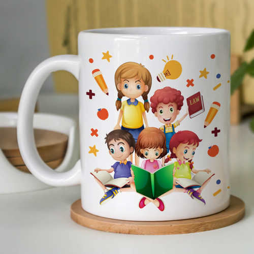 Kubek z nadrukiem - Dziękujemy, że każdego dnia pomaga nam Pani rozwinąć nasze skrzydła