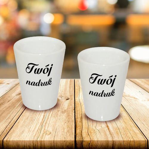 Ceramiczny kieliszek 45 ml z Twoim nadrukiem
