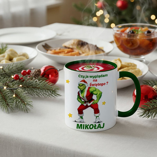 Świateczny kubek z imieniem - Czy ja wyglądam na Świętego?