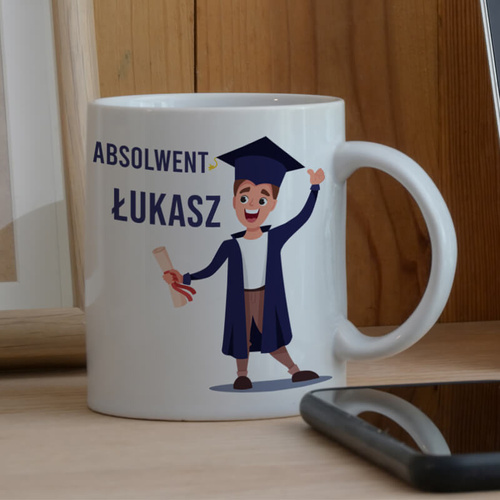 Personalizowany kubek dla absolwenta na zakończenie szkoły