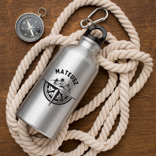 Metalowy bidon turystyczny z imieniem