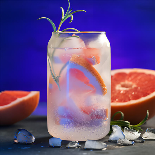 Szklanka 400 ml w kształcie puszki z Twoim nadrukiem fioletowa