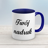 Kubek CLASSIC z granatowym wnętrzem i uszkiem z Twoim nadrukiem