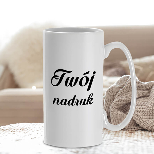 Biały kubek 380 ml z Twoim nadrukiem