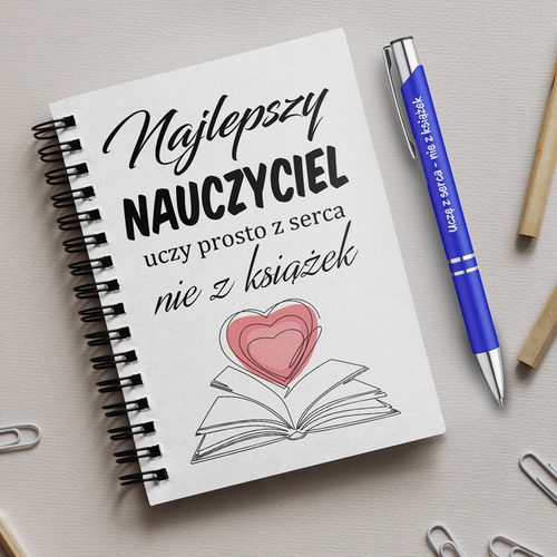 Zestaw dla nauczyciela - notes + długopis - Najlepszy nauczyciel ...