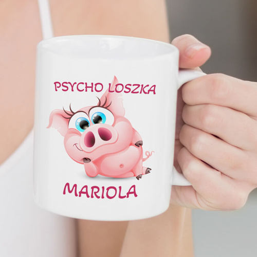 Kubek z imieniem dla Pani psycholog - Psycho Loszka