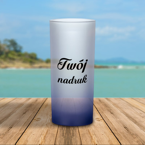 Szklanka 200 ml szroniona z Twoim nadrukiem  - Granatowa
