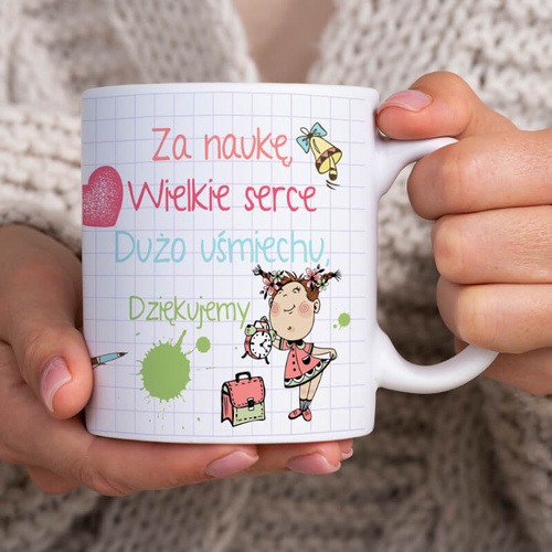 Kubek z nadrukiem - Podziękowanie dla nauczycielki lub przedszkolanki