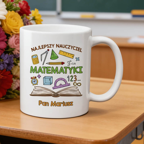 Kubek z imieniem dla nauczycielki / nauczyciela matematyki