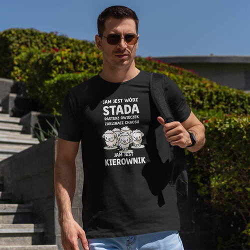Śmieszna koszulka dla kierownika - Jam jest wódz stada ...