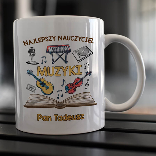 Kubek z imieniem dla nauczycielki / nauczyciela muzyki