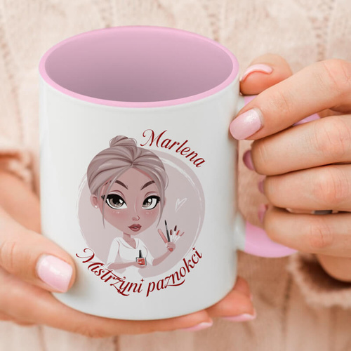 Kubek z imieniem - Mistrzyni paznokci