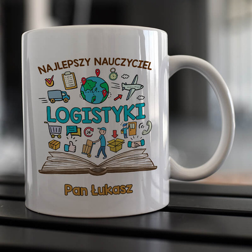 Kubek z imieniem dla nauczycielki / nauczyciela logistyki