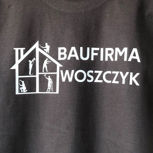 Grafitowa, bawełniana koszulka z Twoim nadrukiem