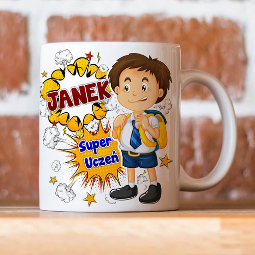 Kubek z imieniem - Super Uczeń