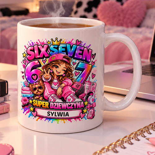 Kubek z imieniem dla dziewczyny - Six Seven