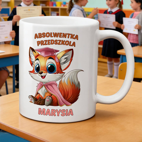 Kubek z imieniem - Absolwentka Przedszkola - Lisek