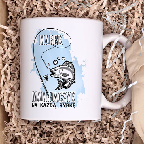 Kubek dla wędkarza - Mam haczyk na każdą rybkę