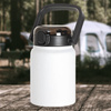 Biała butelka metalowa outdoor 750 ml z Twoim nadrukiem