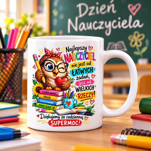 Kubek dla nauczyciela - Najlepszy nauczyciel nie jest od łatwych zadań...