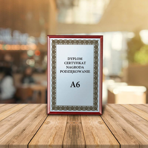 Metalowy dyplom A6
