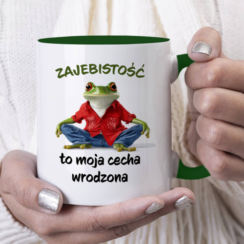 Kubek z zabawnym nadrukiem - Zajebistość to moja cecha wrodzona