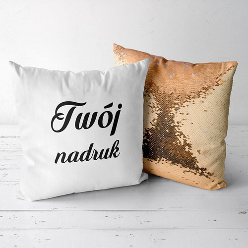 Poszewka z dwukolorowymi cekinami z Twoim nadrukiem