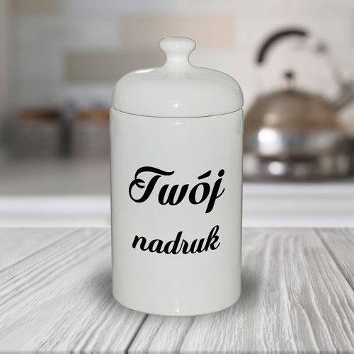 Pojemnik ceramiczny z przykrywką z Twoim nadrukiem