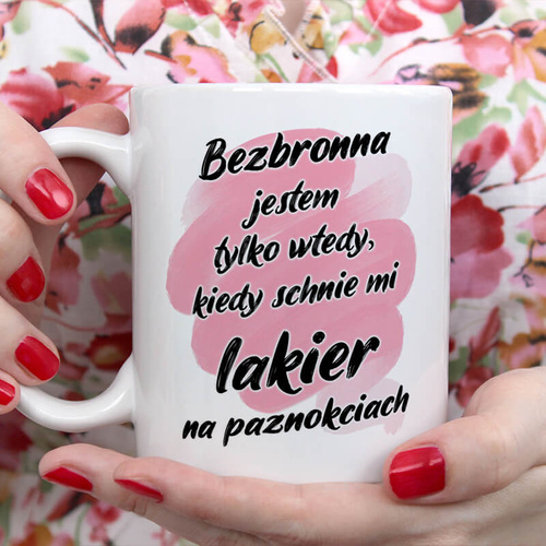 Kubek z nadrukiem - Bezbronna...