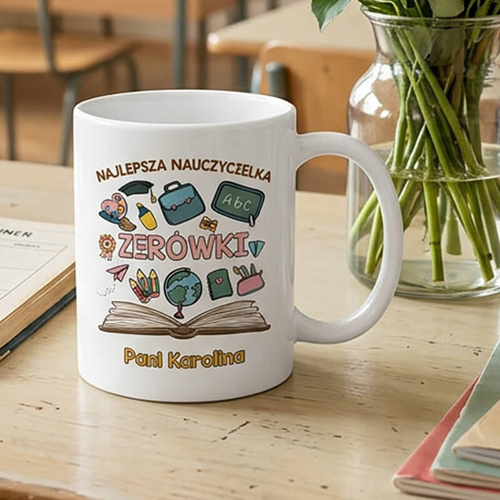Kubek z imieniem dla nauczycielki / nauczyciela zerówki