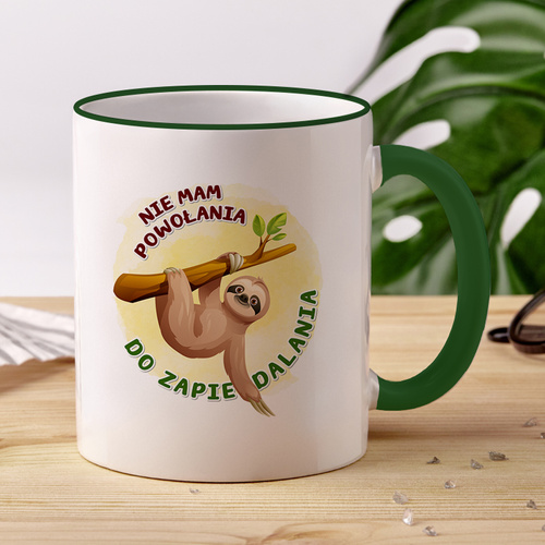Zabawny kubek z nadrukiem - Nie mam powołania do zapie*dalania