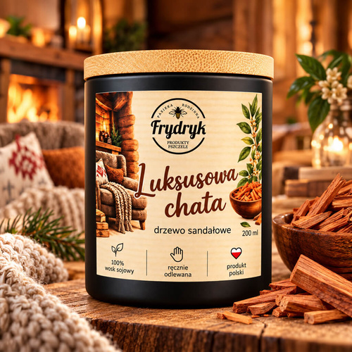 Świeca zapachowa - Luksusowa chata - 200 ml