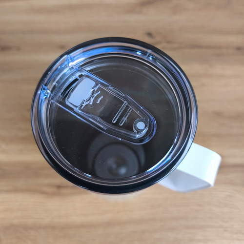 Biały kubek termiczny - podróżny 1200 ml ze stali nierdzewnej z Twoim nadrukiem