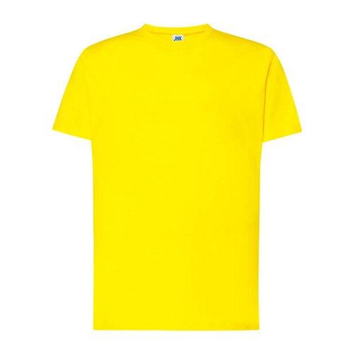 Żółty T-shirt 170 g z nadrukiem folią Flex