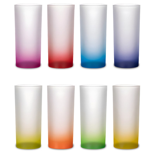 Szklanka 200 ml szroniona z Twoim nadrukiem  - żółta