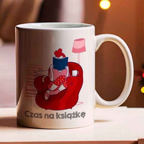 Kubek z nadrukiem - Czas na książkę
