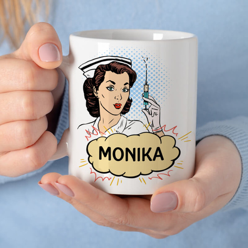 Kubek z imieniem dla pielęgniarki