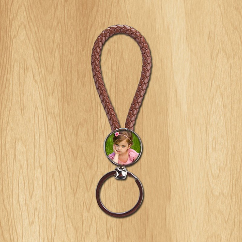 Brelok okrągły pleciony z Twoim zdjęciem