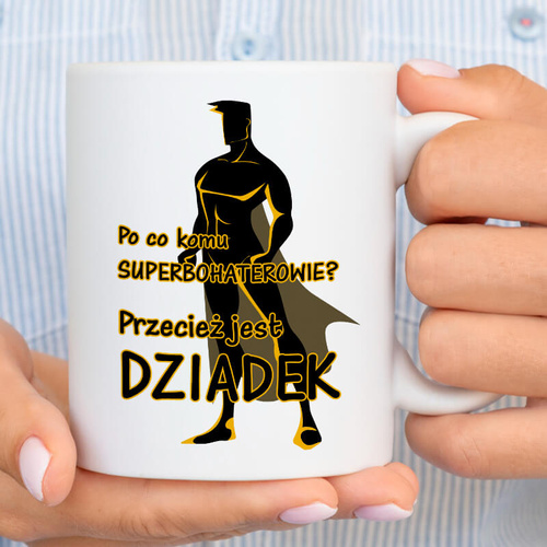 Kubek z nadrukiem dla dziadka - Superbohater