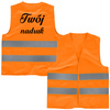 Pomarańczowa kamizelka ostrzegawcza z Twoim nadrukiem