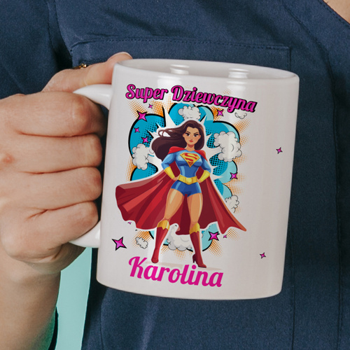Kubek z imieniem - Super Dziewczyna - Dzień Kobiet