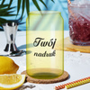 Szklanka 400 ml w kształcie puszki z Twoim nadrukiem żółta