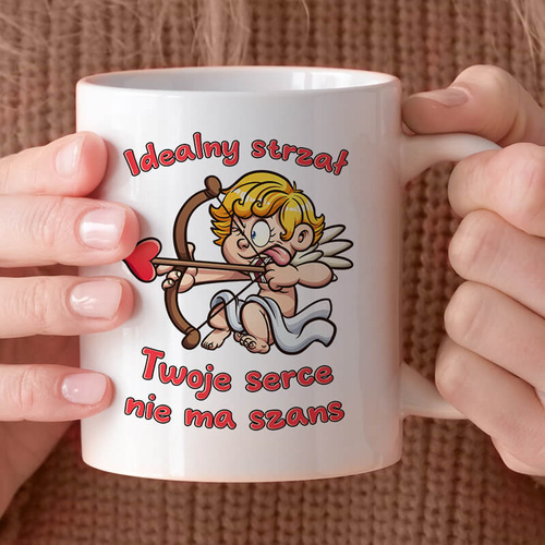 Zabawny kubek na Walentynki - Idealny strzał