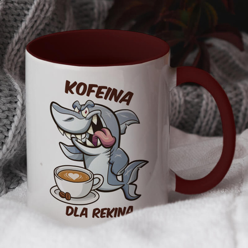 Kubek do kawy z nadrukiem - Kofeina dla rekina
