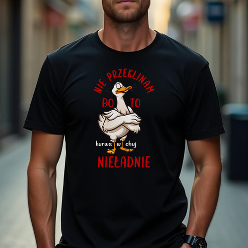 Śmieszna koszulka - Nie przeklinam bo ... to nieładnie