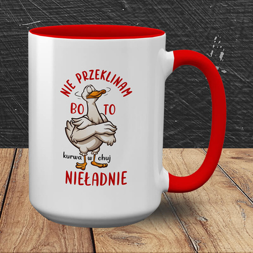 Duży kubek z nadrukiem - Nie przeklinam...