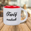 Kubek 400 ml z czerwonym wnętrzem z Twoim nadrukiem